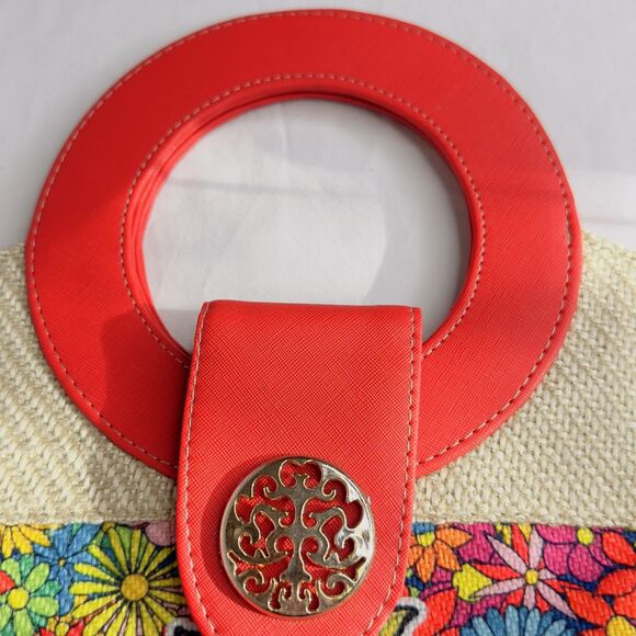 Frida Kahlo Handmade Mexican Artisan Jute HandBag Purse Beach Summer - Picture 6 of 10